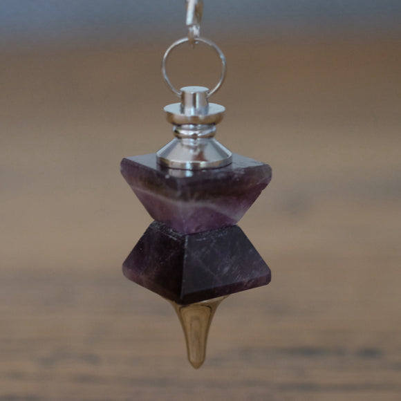Amethyst Crystal Pyramid Pendulum