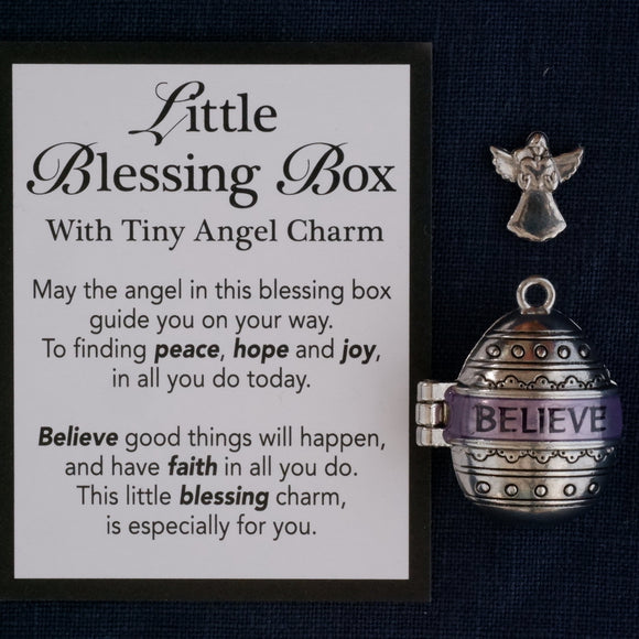 Believe Little Blessing Box with Tiny Angel Charm