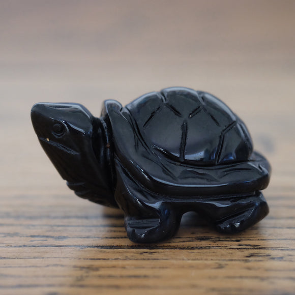 Black Agate Crystal Turtle