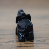Black Obsidian Crystal Elephant