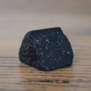Black Tourmaline Semi Polished Raw Chunk
