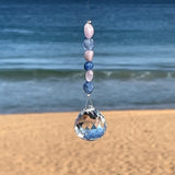 Blue Kyanite & Kunzite Crystal Suncatcher