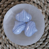 Blue Lace Agate Crystal Hearts
