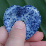 Blue Spot Jasper Crystal Heart Worry Stone