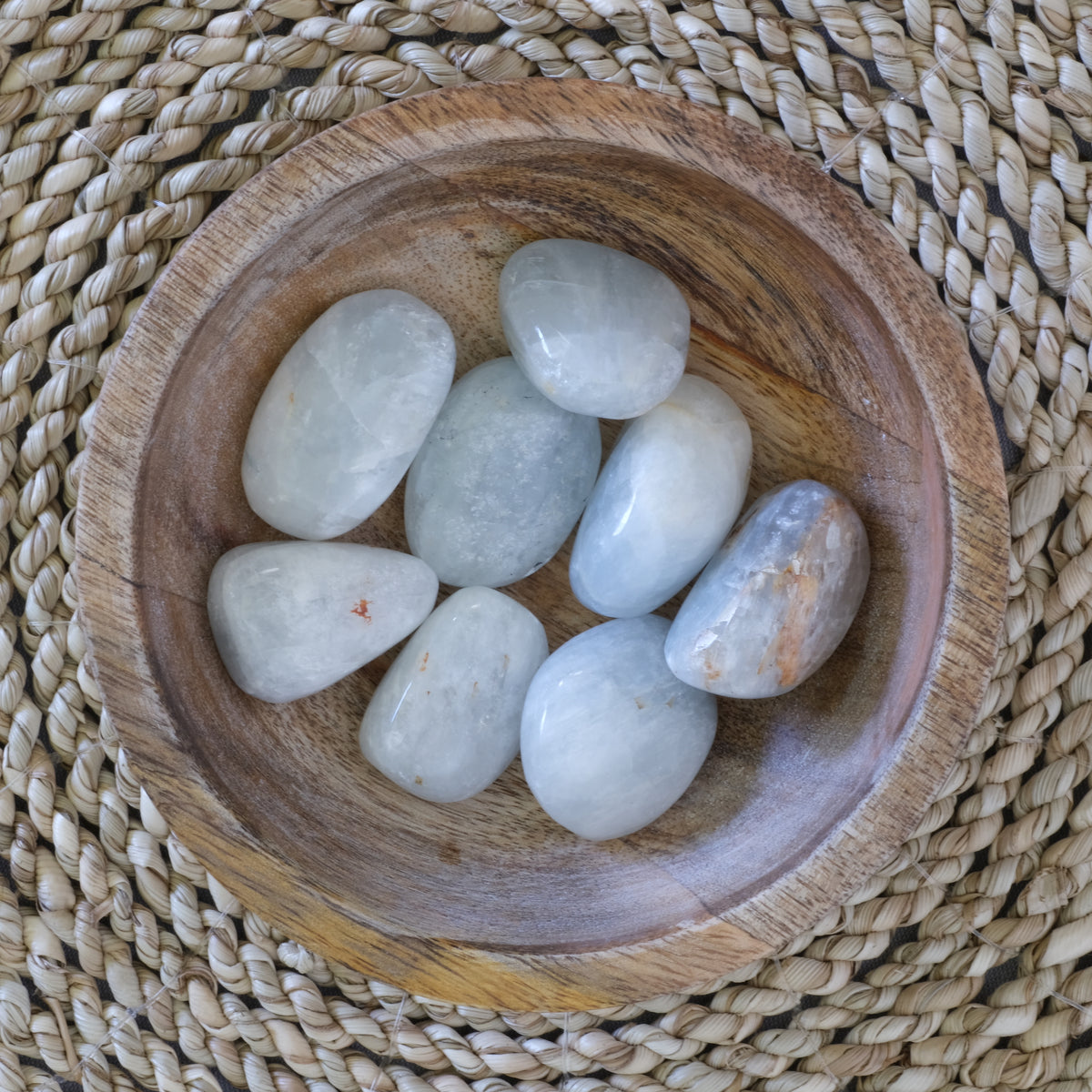 Tumbled Out Celestite Tumbled Stone Large – Words of Wisdom