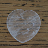 Clear Quartz Heart Crystal Worry Stone