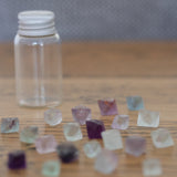 Fluorite Octahedron Crystals in a bottle