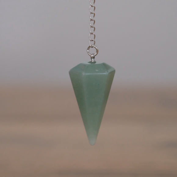 Green Aventurine Crystal Pendulum
