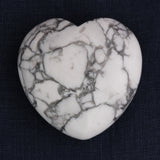 White Howlite Crystal Heart