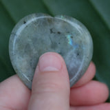 Labradorite Heart Crystal Worry Stones