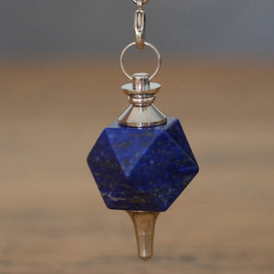 Lapis Lazuli Polyhedron Crystal Pendulums