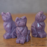 Lepidolite Crystal Cat