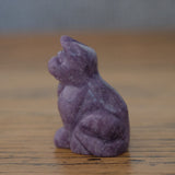 Lepidolite Crystal Cat