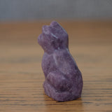 Lepidolite Crystal Cat
