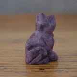 Lepidolite Crystal Cat
