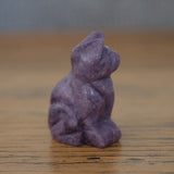 Lepidolite Crystal Cat