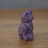 Lepidolite Crystal Cat