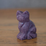 Lepidolite Crystal Cat