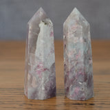 Lepidolite in Quartz with Pink Tourmaline Crystal Tower