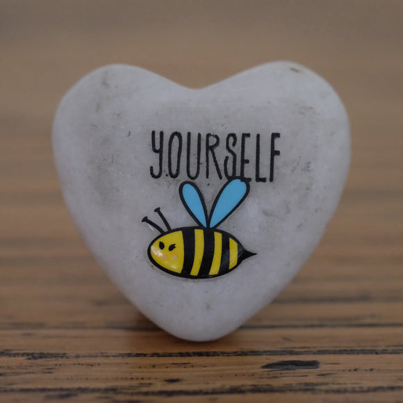Bee Yourself Marble Inspirational Happy Heart