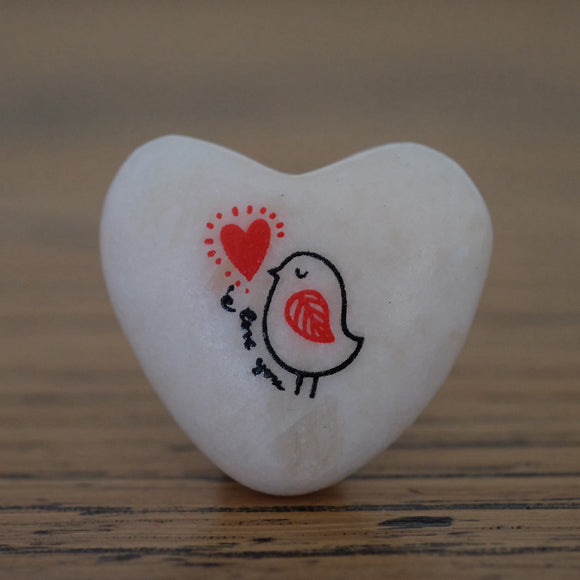 Love Birds Marble Inspirational Happy Heart