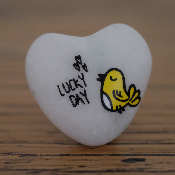 Lucky Day Marble Inspirational Happy Heart