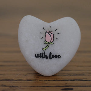 With Love Marble Inspirational Happy Heart