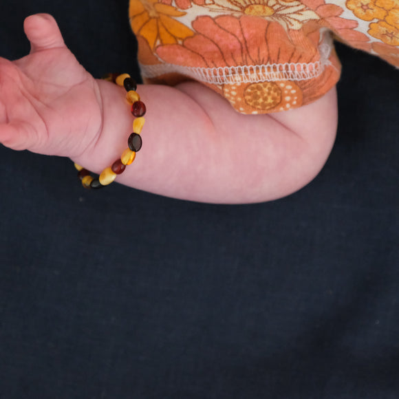 Amber Crystal Baby Bracelet