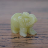 Olive Jade Crystal Elephant
