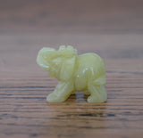 Olive Jade Crystal Elephant