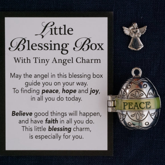Peace Little Blessing Boxes with Angel Charm