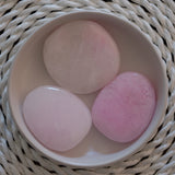 Pink Aragonite Crystal Palm Stone