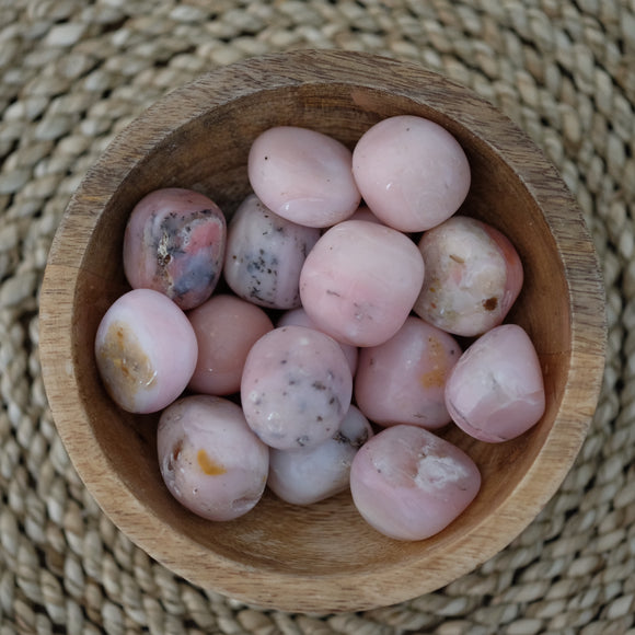 Pink Opal Crystal Tumbled Stones
