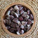 Pink Tourmaline in Quartz Crystal Tumbled Stones