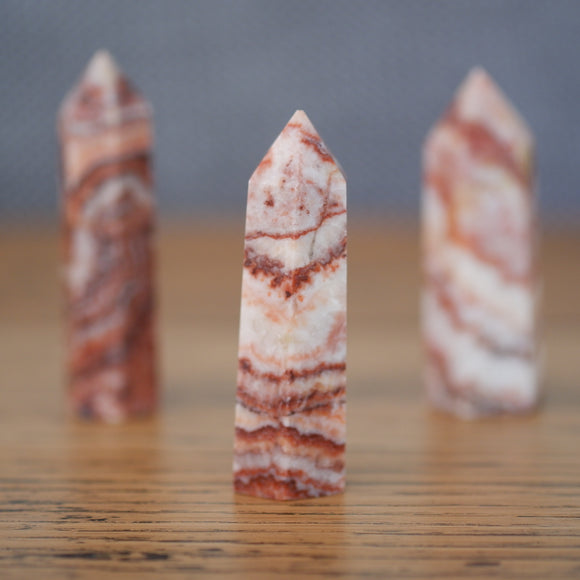 Pork Stone Banded Calcite Crystal Tower