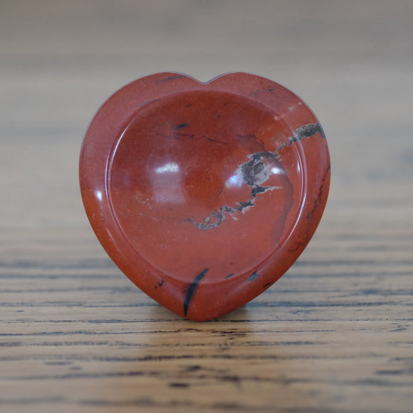 Red Jasper Heart Crystal Worry Stone