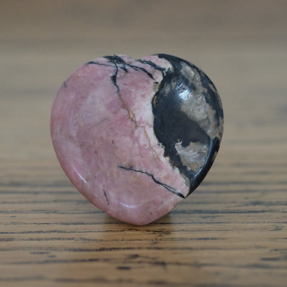 Rhodonite Heart Crystal Worry Stone