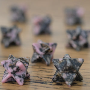Rhodonite Crystal Merkaba Star