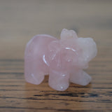 Rose Quartz Crystal Elephant