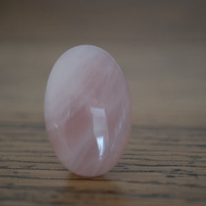 Rose Quartz Crystal Palm Stone
