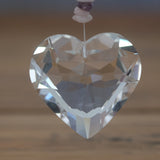 Rose Quartz & Amethyst Heart Suncatcher