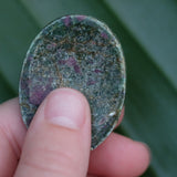 Ruby Zoisite Crystal Worry Stone