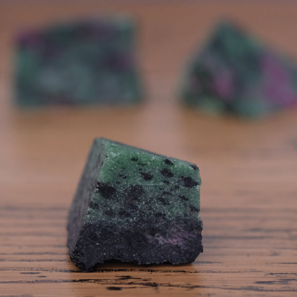 Ruby in Zoisite Rough Raw Crystal Chunk