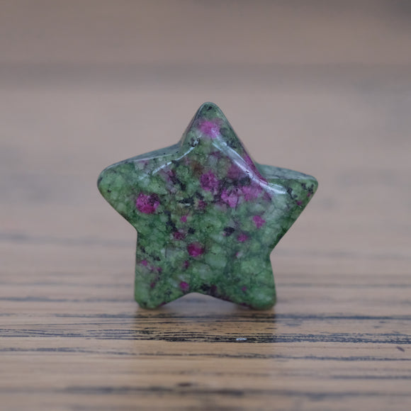 Ruby in Zoisite Crystal Star