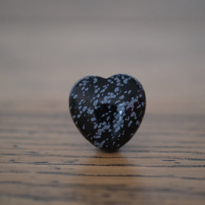 Snowflake Obsidian Crystal Heart