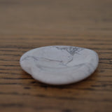 White Howlite Heart Crystal Worry Stone