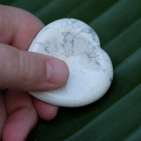 White Howlite Heart Crystal Worry Stone