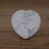 White Howlite Heart Crystal Worry Stone