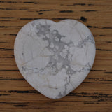 White Howlite Heart Crystal Worry Stone