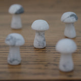 White Howlite Crystal Mushrooms